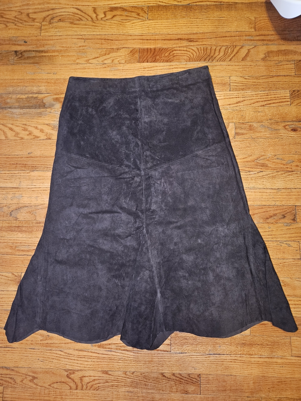 J. Jill Brown Suede A-Line Flared Skirt